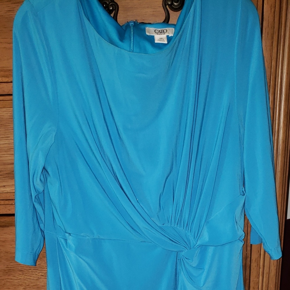 Cato Plus sized turquoise dress